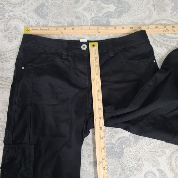 White House Black Market womens black capris Size 2 Office summer matrix - Picture 3 of 7